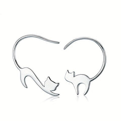 Kitten Ear Hook Asymmetric Earrings Female