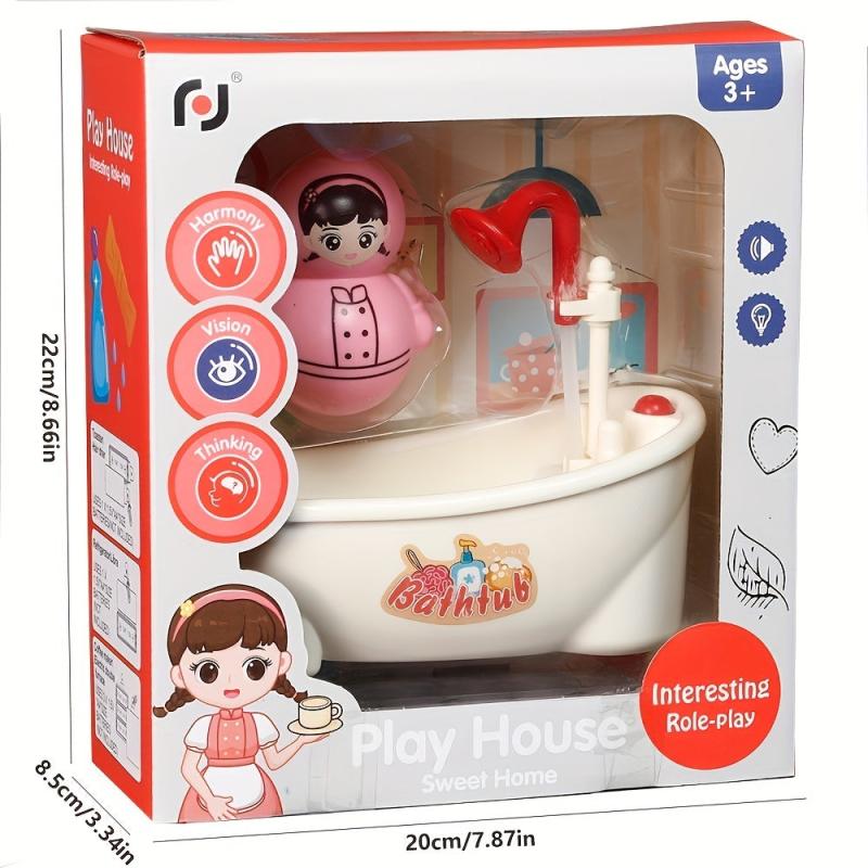 Kids Home Game House Toy Bathtub Set Random Pattern 3932A