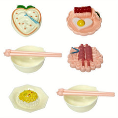 10 Pcs Dollhouse Kitchen Food Set for Role Playing Party Accessories