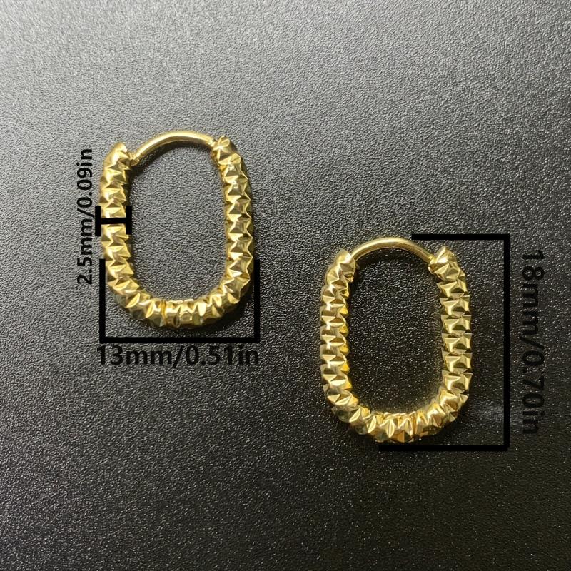 European American Cold Wind Geometric Earrings Titanium Steel