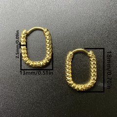 European American Cold Wind Geometric Earrings Titanium Steel