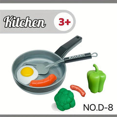 Kids Playhouse Mini Kitchen Frying Pan Toy