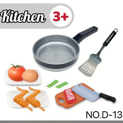Kids Playhouse Mini Kitchen Frying Pan Toy