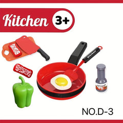 Kids Playhouse Mini Kitchen Frying Pan Toy