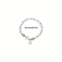 Chinese Style Cat Eye Stone Beaded Bracelet