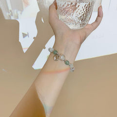 Chinese Style Cat Eye Stone Beaded Bracelet