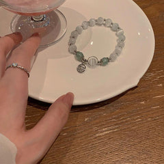 Chinese Style Cat Eye Stone Beaded Bracelet
