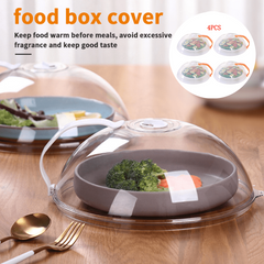 4PCS Microwave Food Cover High Temp Anti Sputtering Lid