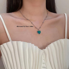 Titanium Steel Love Necklace Temperature Sensitive Change