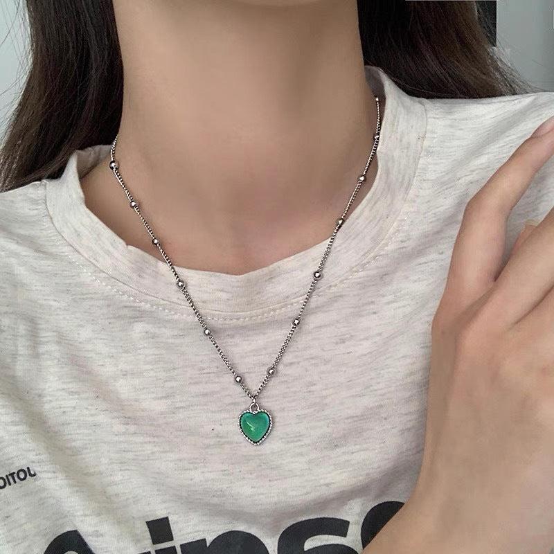 Titanium Steel Love Necklace Temperature Sensitive Change