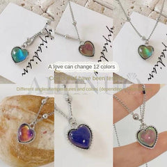 Titanium Steel Love Necklace Temperature Sensitive Change