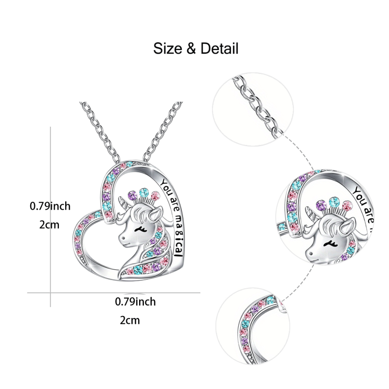 Unicorn Kids Necklace for Birthday Gift