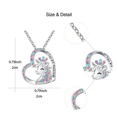 Unicorn Kids Necklace for Birthday Gift