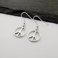 Peace Symbol Vintage Earrings Alloy Jewelry Creative Girl Dress Gift