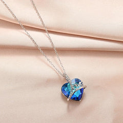 Heart Shaped Crystal Pendant Necklace Women's Jewelry Gift