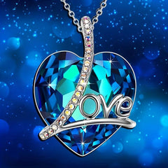 Heart Shaped Crystal Pendant Necklace Women's Jewelry Gift