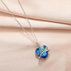 Heart Shaped Crystal Pendant Necklace Women's Jewelry Gift