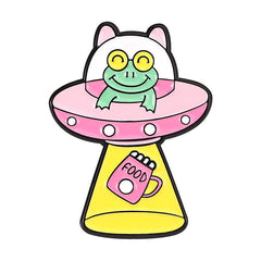 Cartoon Spaceship Jewelry Brooch - Fun and Quirky Accessory