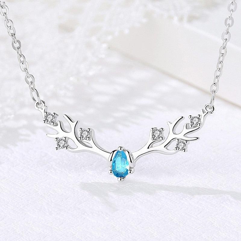 Christmas Elk Necklace Earring Set