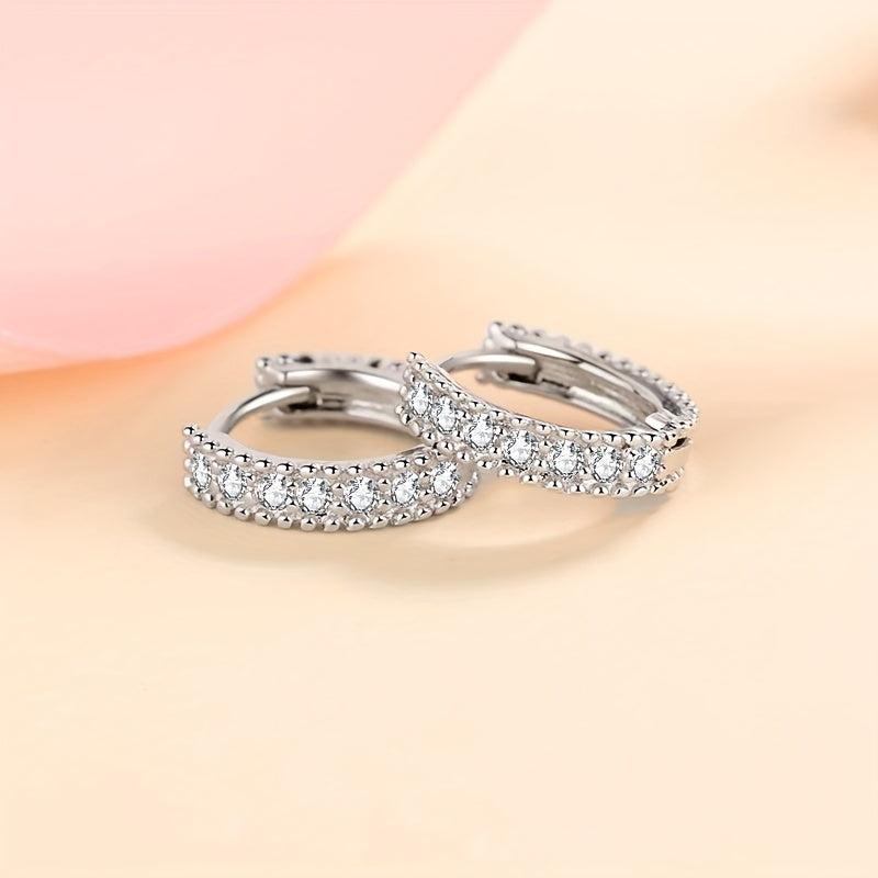 Moissanite Hoop Earing S925 Sterling Silver
