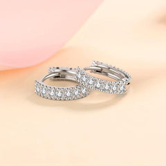 Moissanite Hoop Earing S925 Sterling Silver