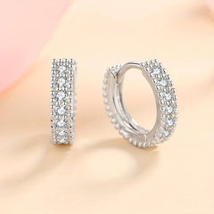 Moissanite Hoop Earing S925 Sterling Silver