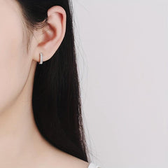 Moissanite Hoop Earing S925 Sterling Silver
