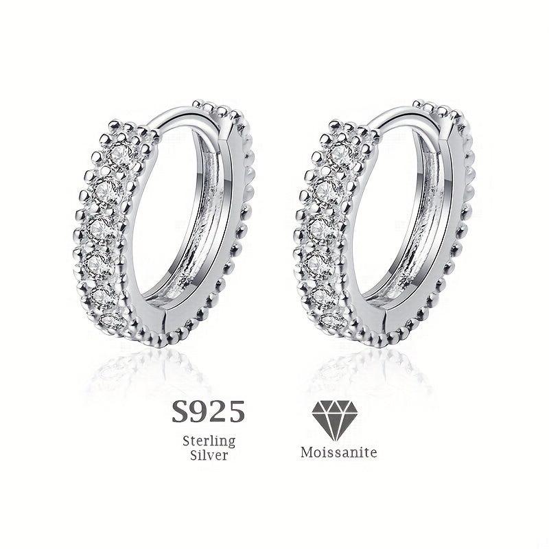 Moissanite Hoop Earing S925 Sterling Silver