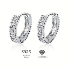 Moissanite Hoop Earing S925 Sterling Silver