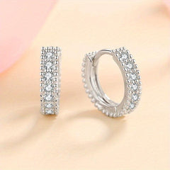 Moissanite Hoop Earing S925 Sterling Silver