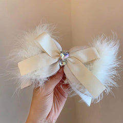 Plush Bow Headgear Jewelry for Dates