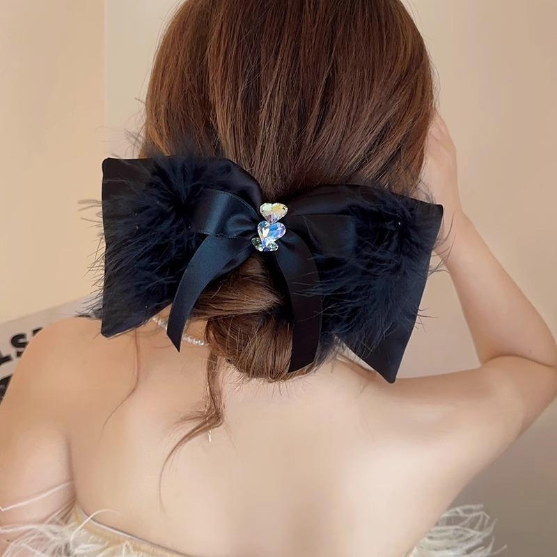 Plush Bow Headgear Jewelry for Dates