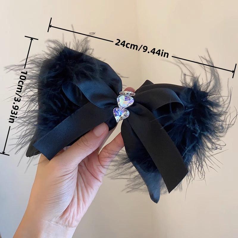 Plush Bow Headgear Jewelry for Dates
