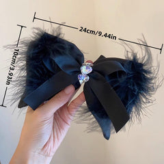 Plush Bow Headgear Jewelry for Dates