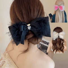 Plush Bow Headgear Jewelry for Dates