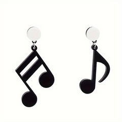 Acrylic Notes Earrings Asymmetric Music Pendant Gift