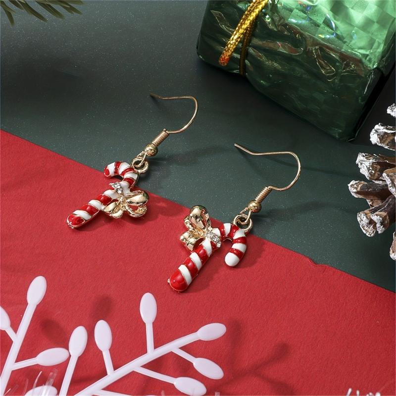 Christmas Dangle Earrings Women Jewelry Cartoon Drop Dangling Stud Earrings