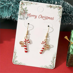 Christmas Dangle Earrings Women Jewelry Cartoon Drop Dangling Stud Earrings