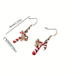 Christmas Dangle Earrings Women Jewelry Cartoon Drop Dangling Stud Earrings