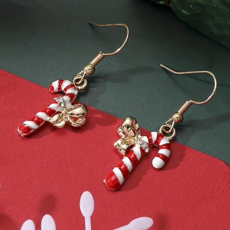 Christmas Dangle Earrings Women Jewelry Cartoon Drop Dangling Stud Earrings