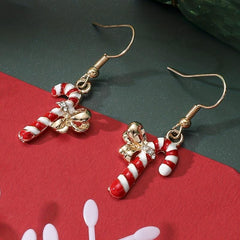 Christmas Dangle Earrings Women Jewelry Cartoon Drop Dangling Stud Earrings