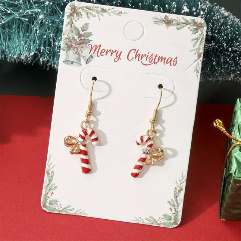 Christmas Dangle Earrings Women Jewelry Cartoon Drop Dangling Stud Earrings