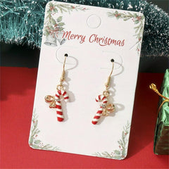 Christmas Dangle Earrings Women Jewelry Cartoon Drop Dangling Stud Earrings
