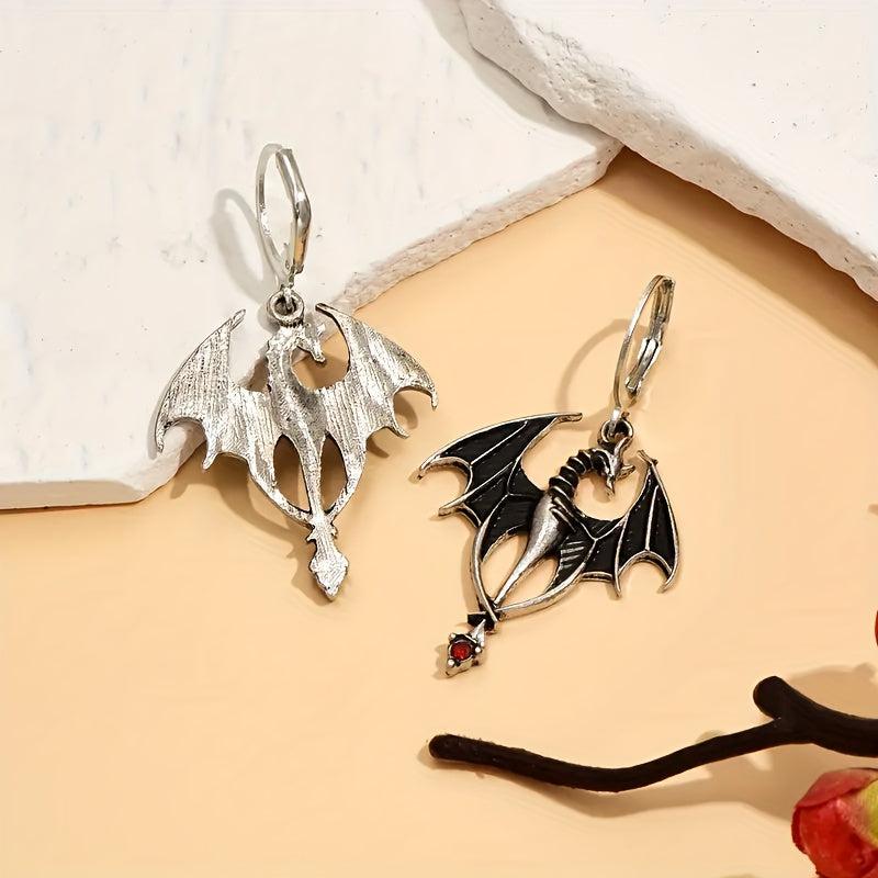 Dark Skull Claw Earrings Gothic Exaggerated Earrings Retro Totem