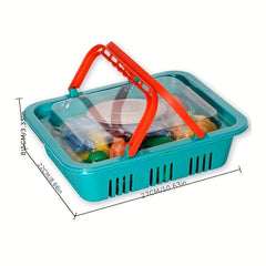 Pretend Kitchen Food Set with Storage Basket