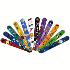 12pcs Halloween Slap Bracelets Kids Girls Boys Halloween Toys Party Supplies