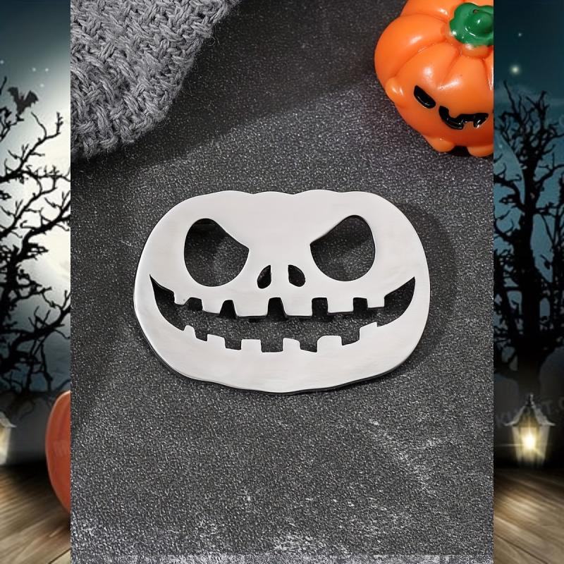 Steel Pumpkin Light Brooch Scarf Buckle Halloween Party Jewelry