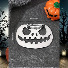 Steel Pumpkin Light Brooch Scarf Buckle Halloween Party Jewelry