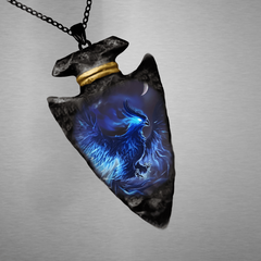 Men Bird Lightning Pattern Necklace Geometric Triangle Pendant Punk Hip Hop