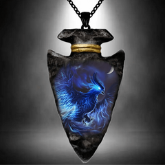Men Bird Lightning Pattern Necklace Geometric Triangle Pendant Punk Hip Hop